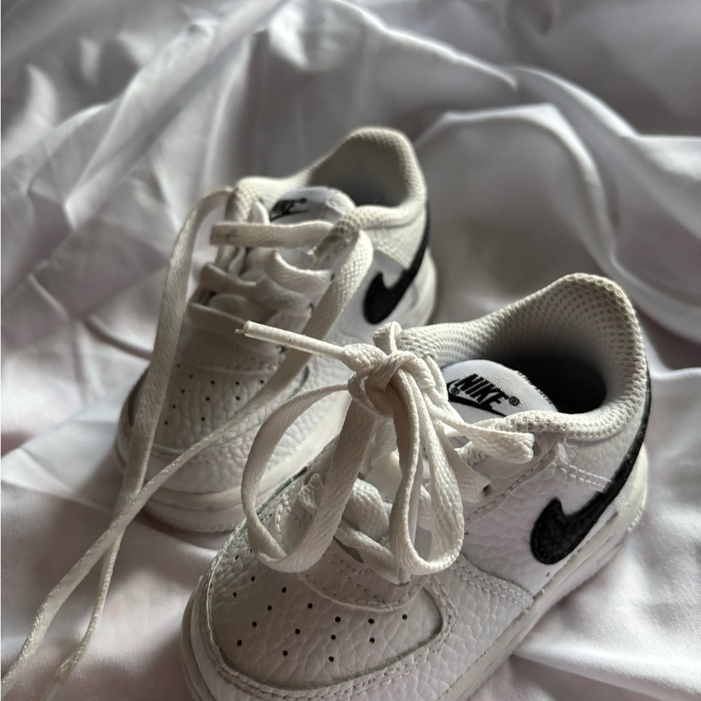 Nike Baby White and Black AirForce 1 Sneakers
